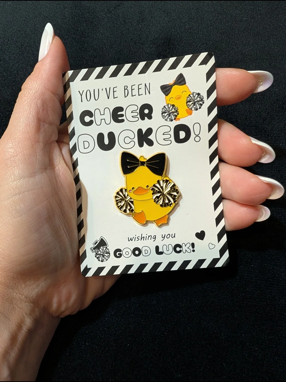 Yellow Cheer Duck Enamel Pin - Kids Accessory